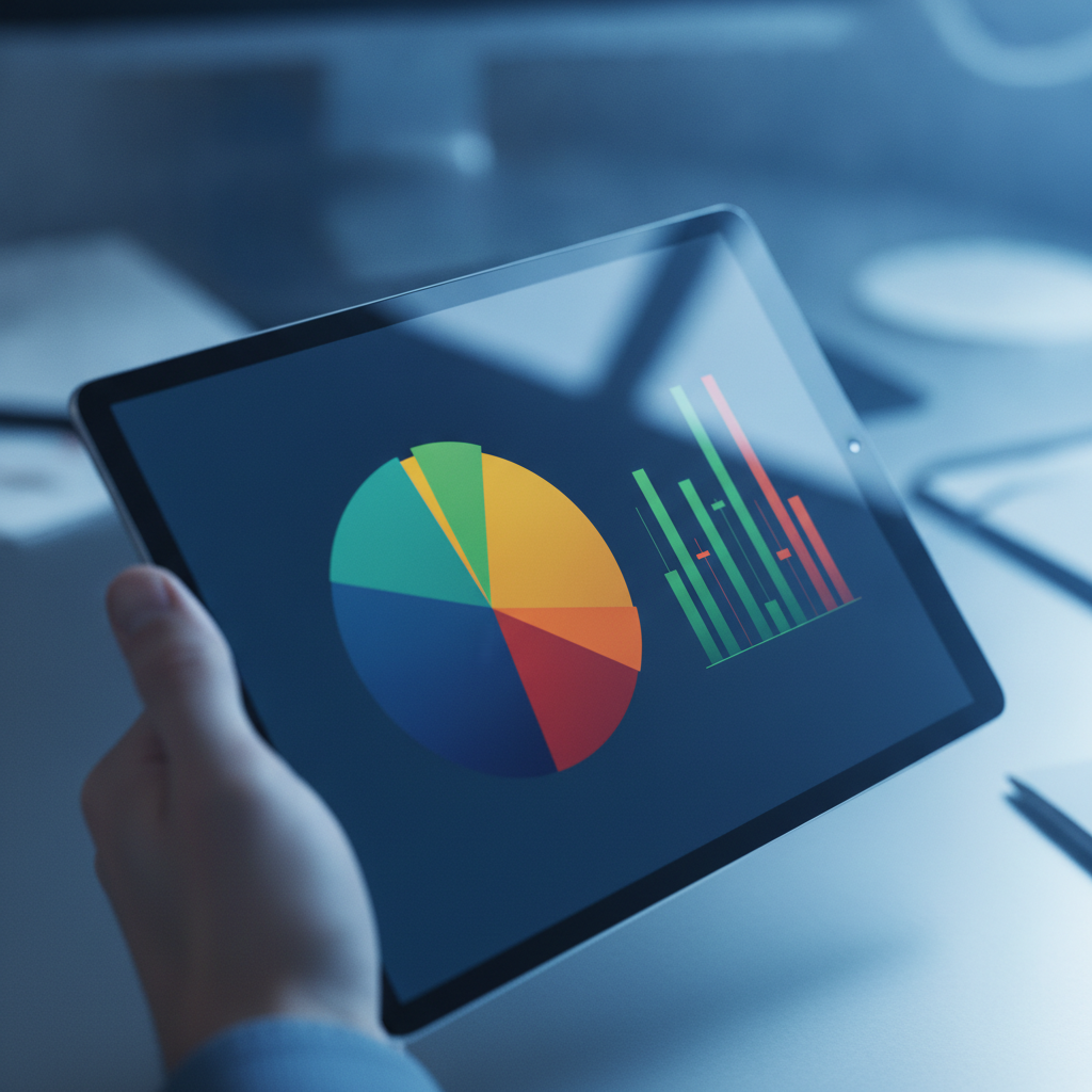Close-up of diversified portfolio visualization for portfolio advisory services, showing balanced allocation concept without readable text