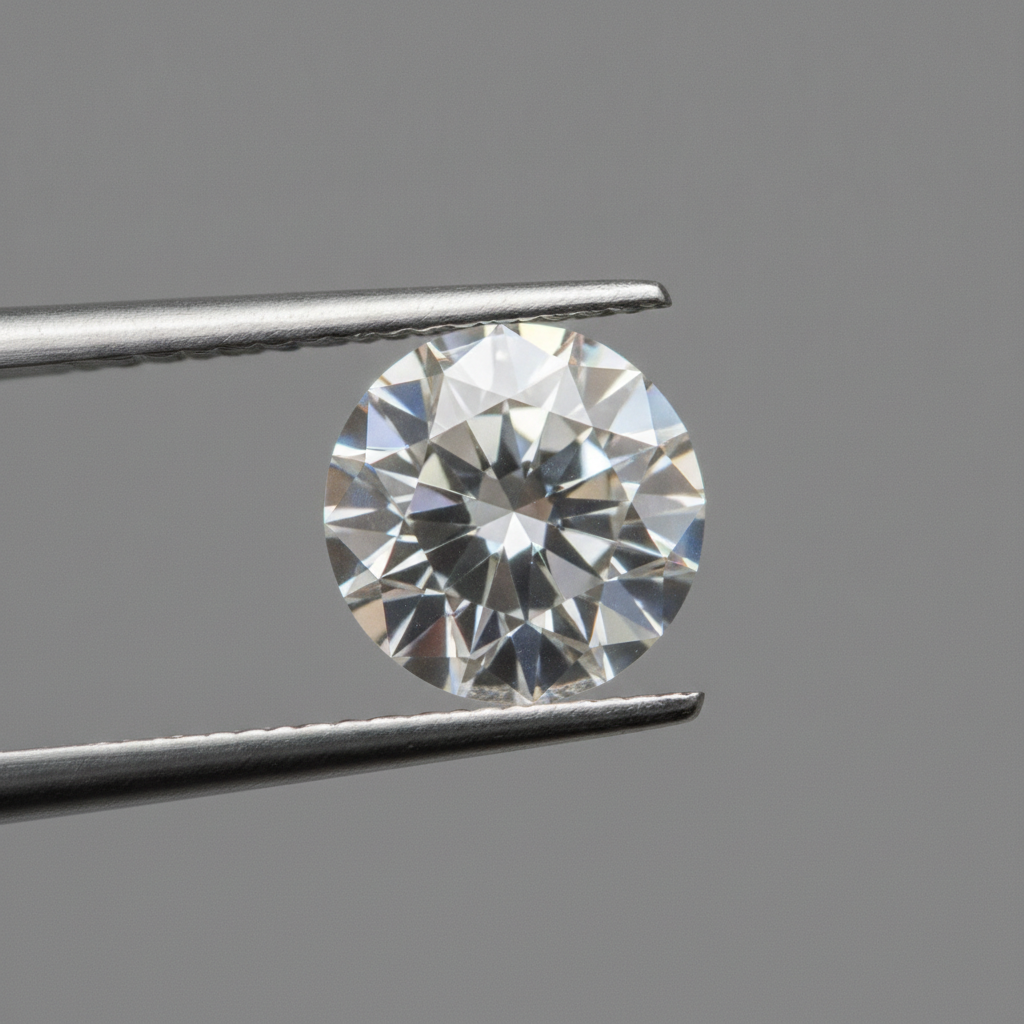 Macro of a lab-grown diamond with brilliant facets, showing cut quality and sparkle—key cost driver for lab grown diamonds