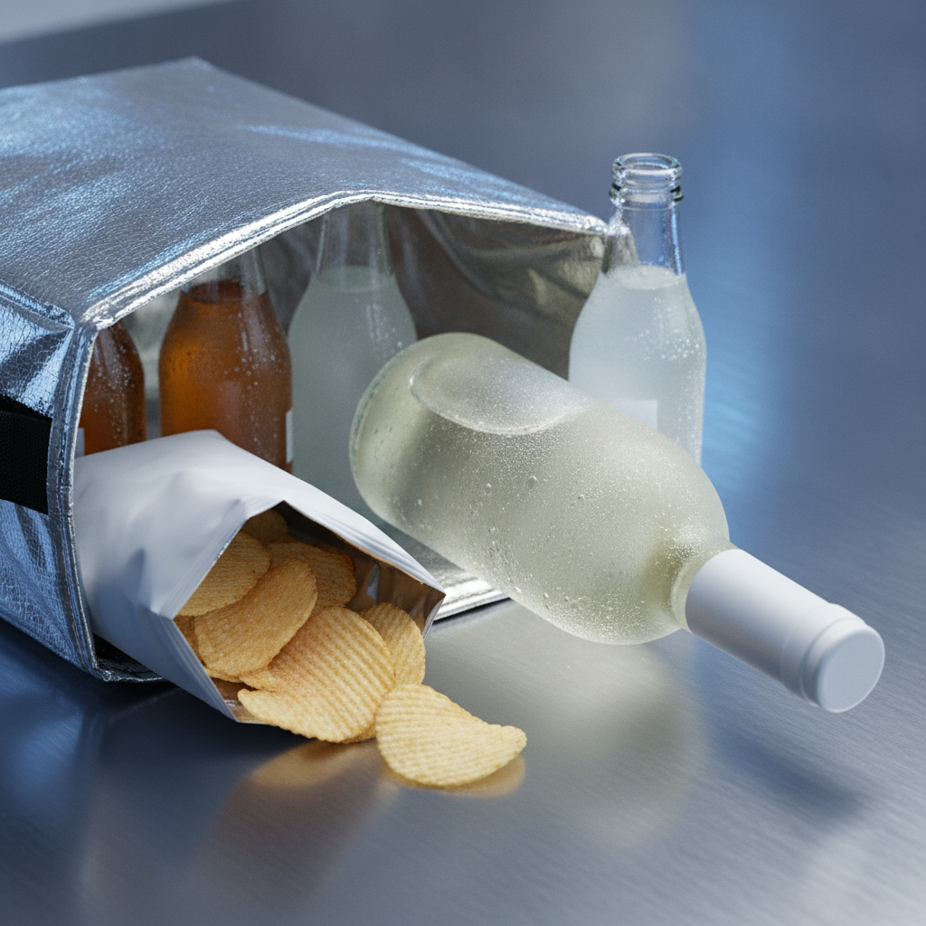 Chilled wine delivery in Calgary with mixers and snacks inside an insulated tote for late-night hosting