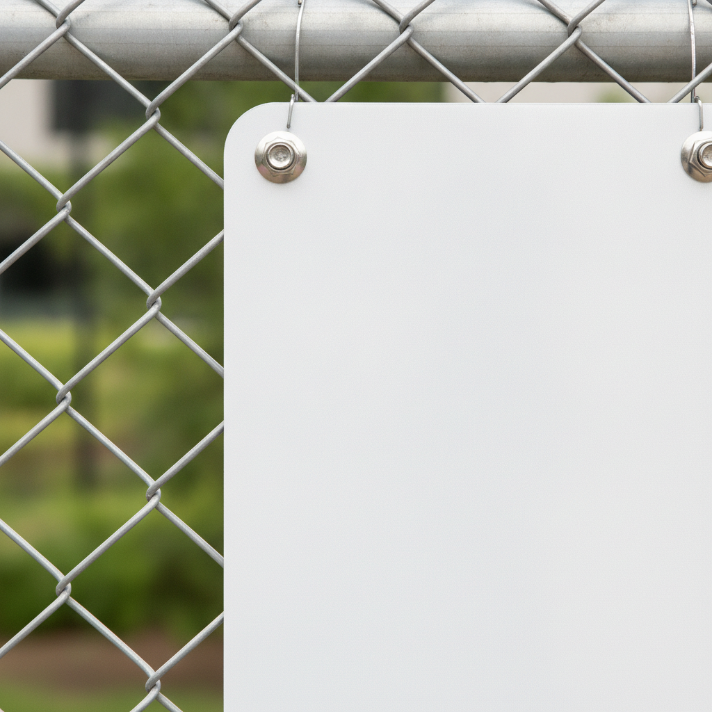 Close-up of durable OSHA warning sign construction with reflective sheeting and rounded corners for industrial signage