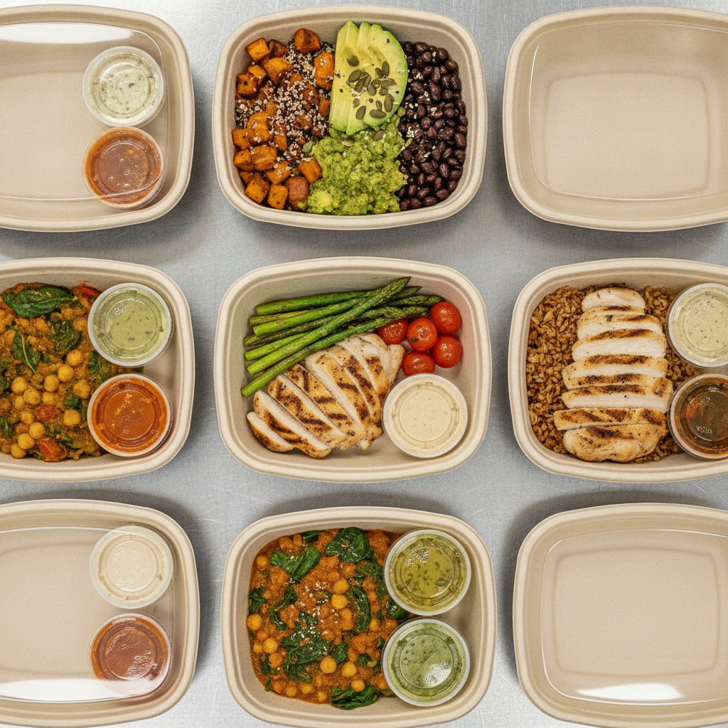 Individually packaged office meals with dietary labels for corporate lunch catering in Toronto