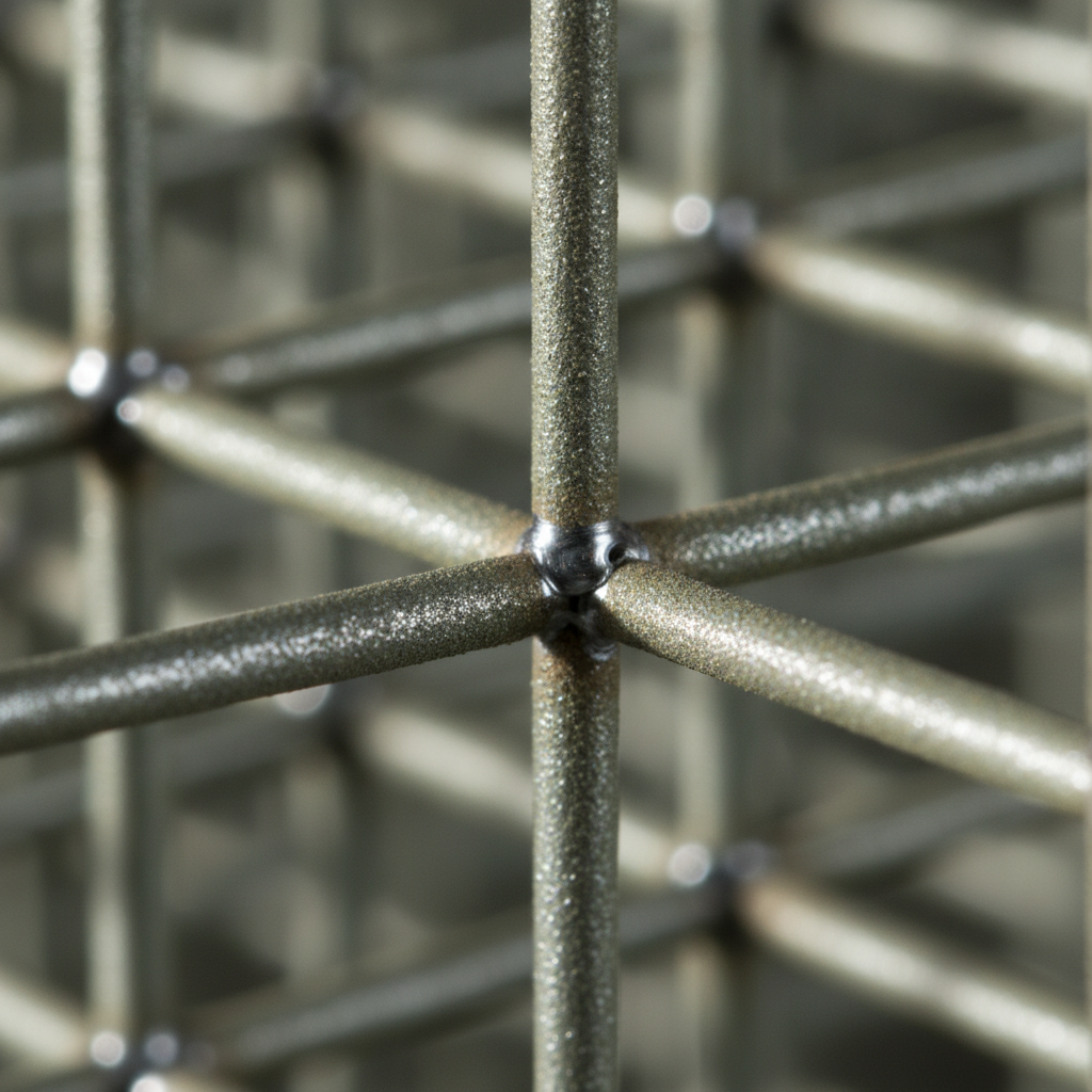 Close-up detail of 6x6 welded wire mesh for concrete reinforcing steel mesh, showing welded intersections and galvanized texture