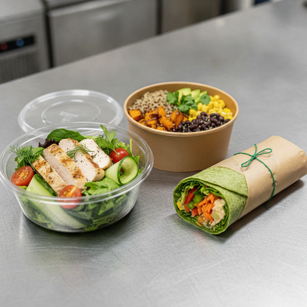 Individually packaged, clearly labeled office meals for inclusive office catering in Toronto