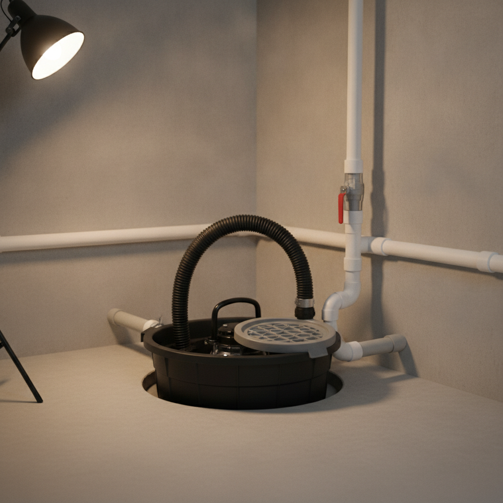 Basement sump pump detail that reduces Ontario home insurance water risk