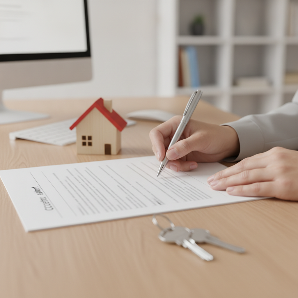 Signing real estate closing documents with a flat-fee real estate lawyer in Etobicoke