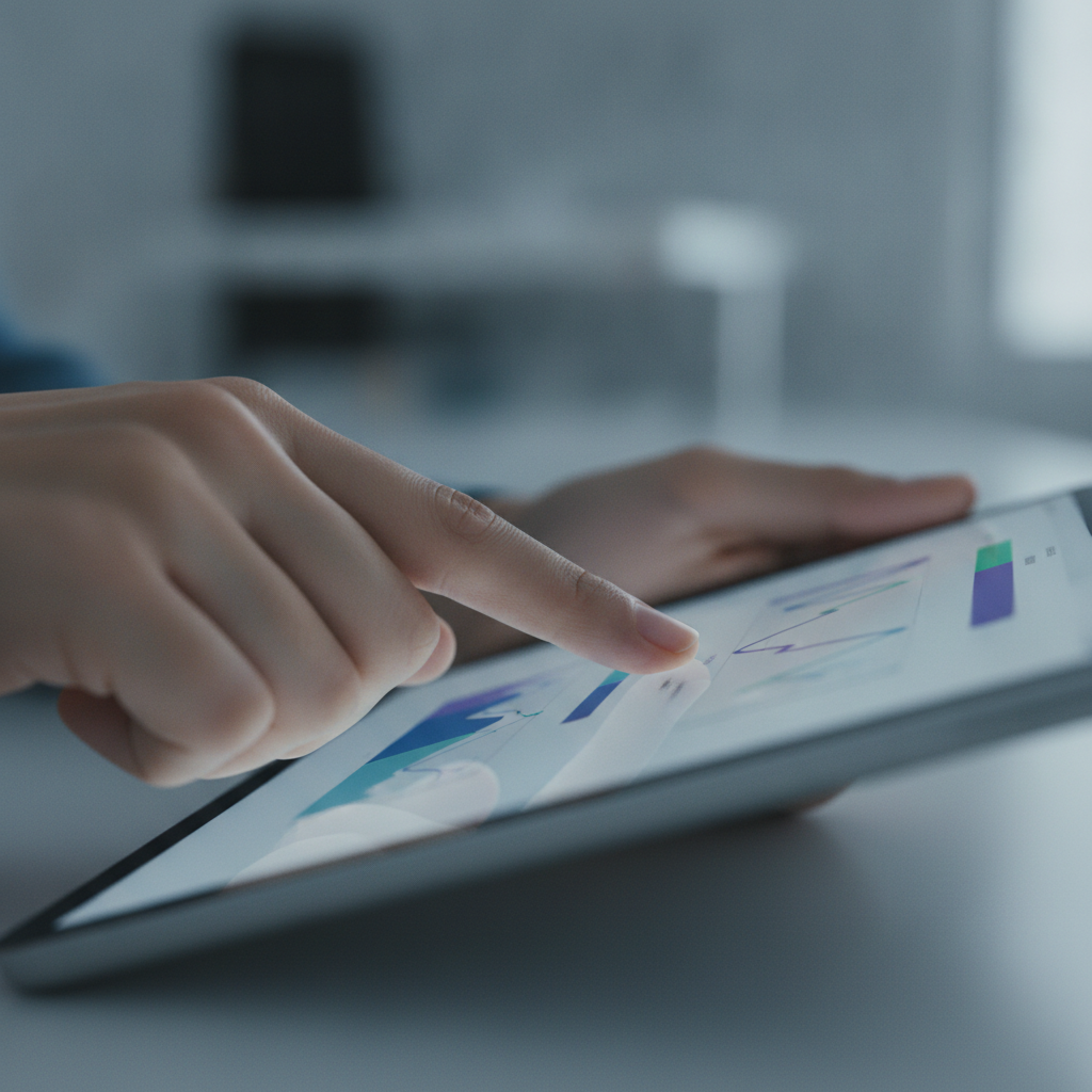 Close-up of a PMP mock exam practice on a tablet, reflecting a risk-free PMP course with timed simulations and progress tracking