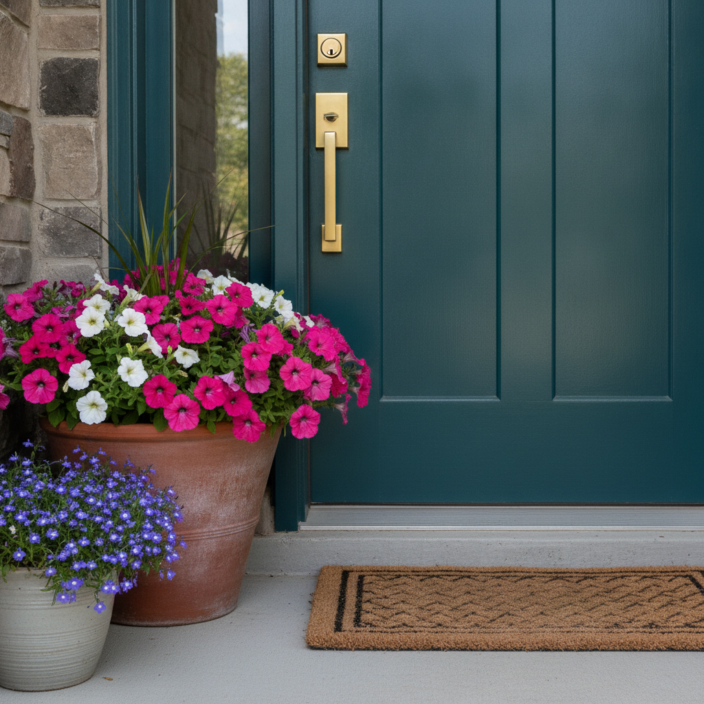 Front door staging details for the best time to sell a home in North York