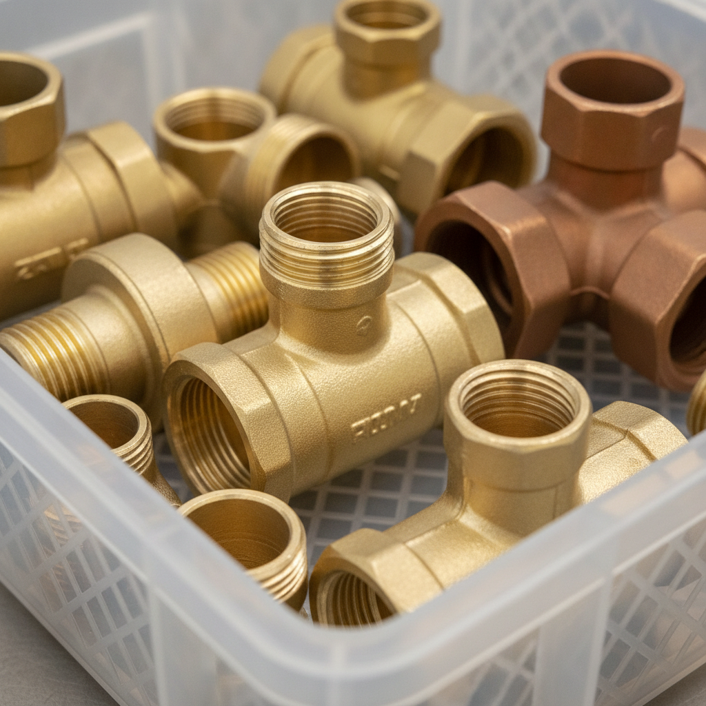 Close-up of sorted yellow and red brass fittings prepared for scrap brass price today at an Etobicoke yard