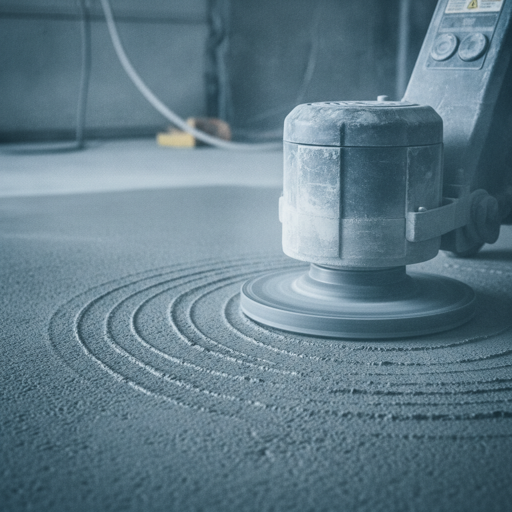 Diamond grinding concrete before epoxy installation for a durable garage epoxy floor