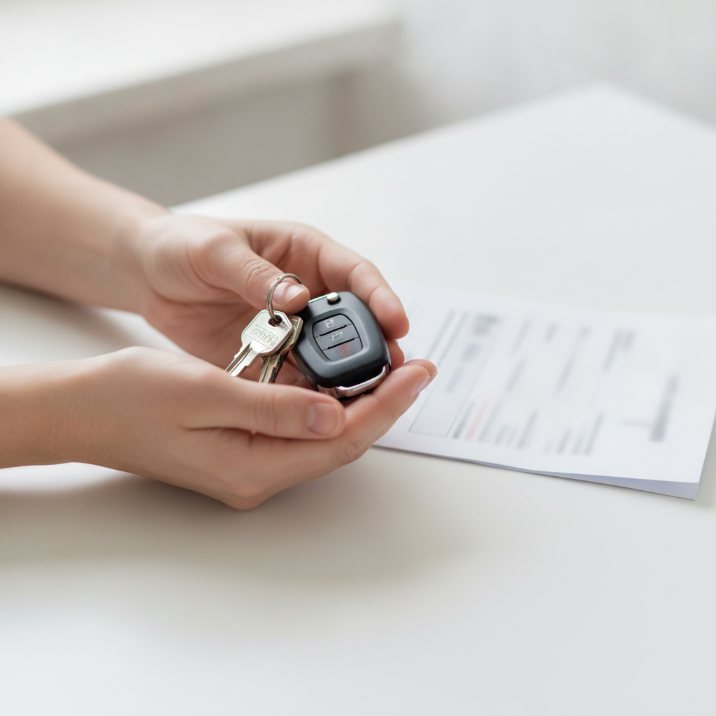 Condo insurance policy details: keys and key fob next to personal property planning for Whitby condo owners