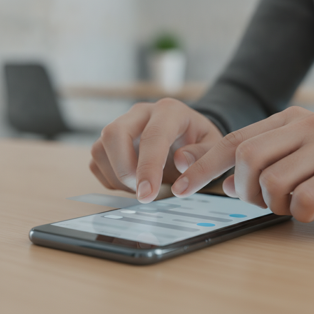 Close-up of smartphone filters on a real estate listing website, showing how to set alerts and narrow searches