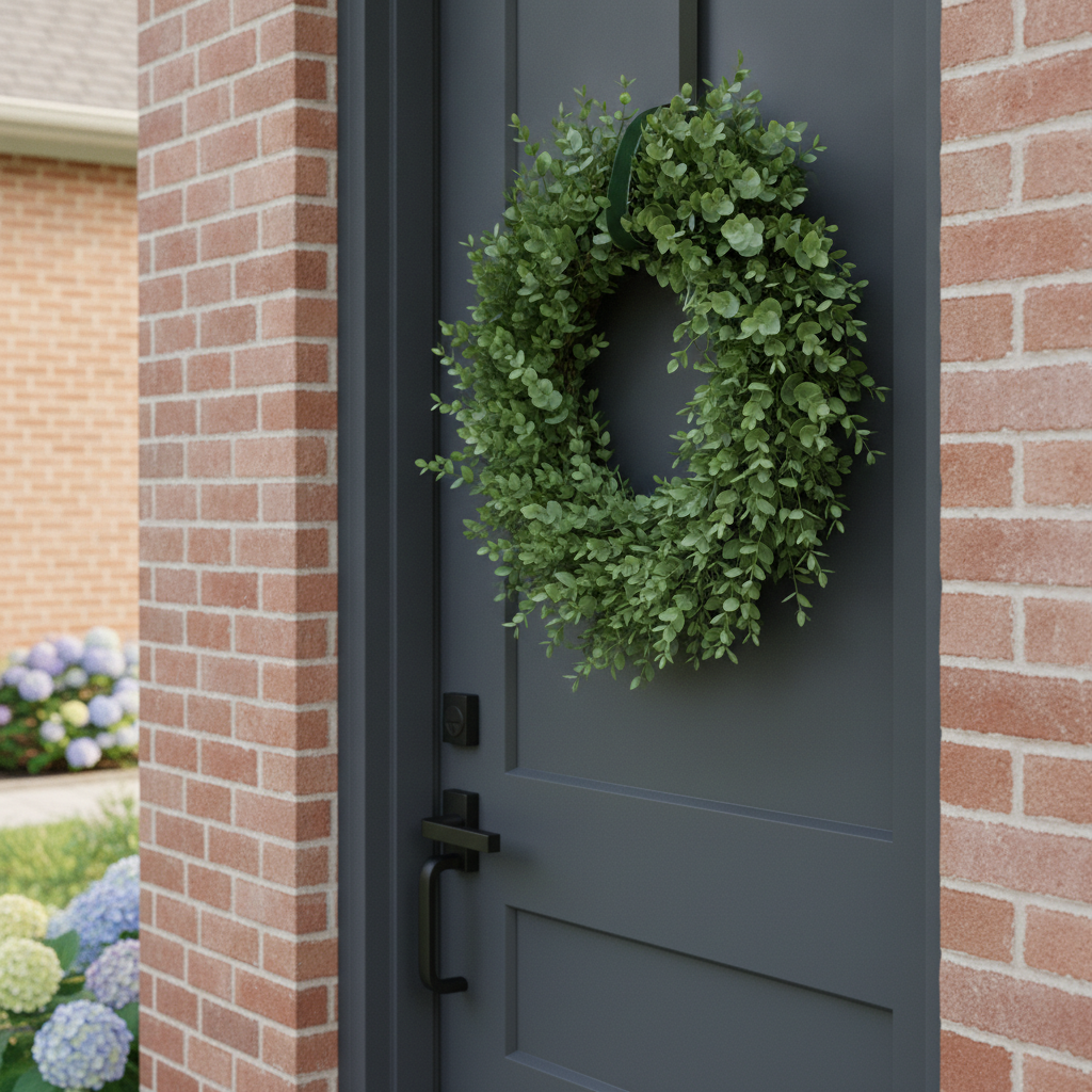 Close-up of a freshly staged front door on a Cambridge home, ideal for new listings photography in the GTA