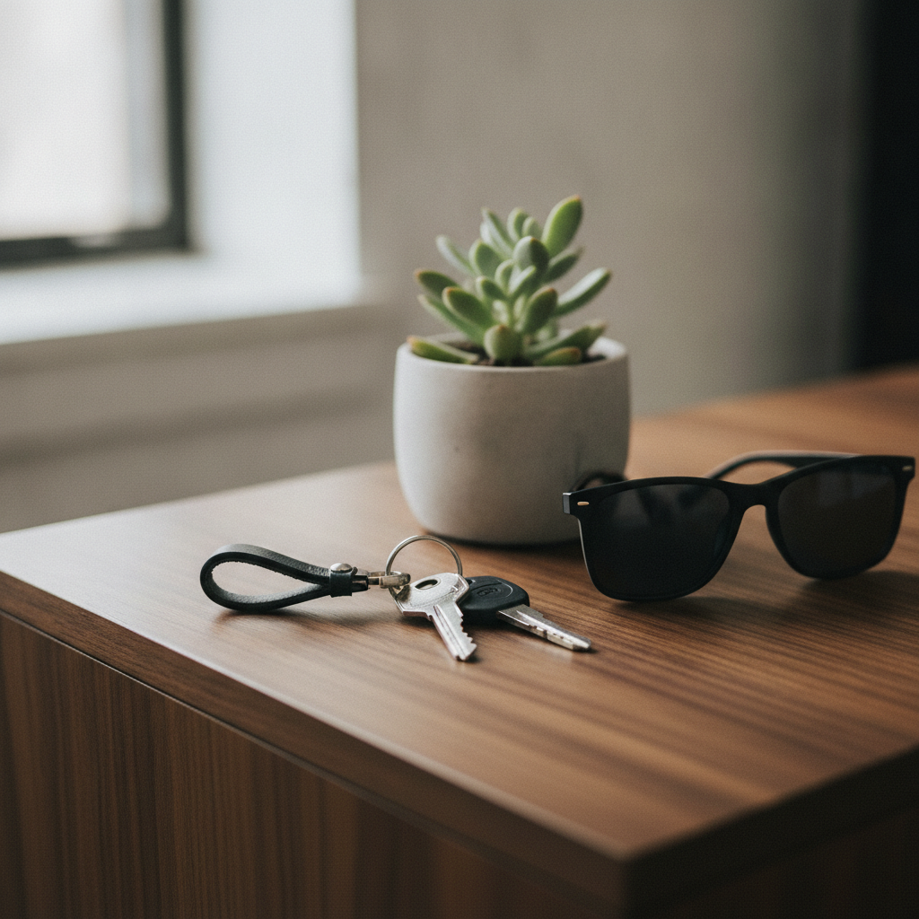 Close-up of apartment keys symbolizing rental listing sites and secure tenant handoff