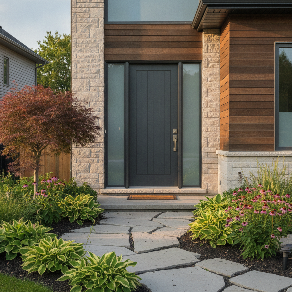 Cambridge home entryway detail for buyers exploring homes for sale in Kitchener, Waterloo, and Cambridge