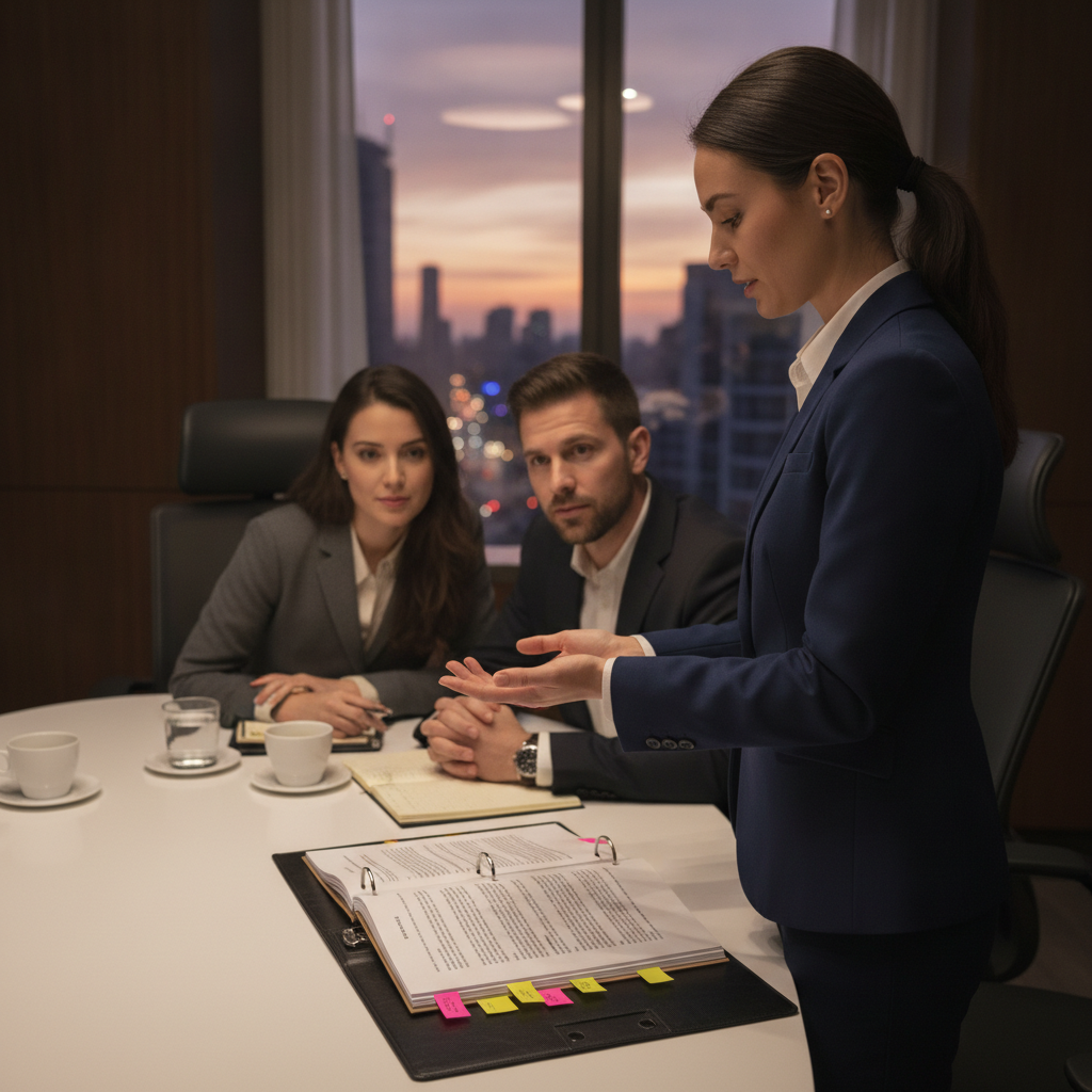 Etobicoke lawyer reviewing a premarital agreement with a couple – clause‑by‑clause explanation
