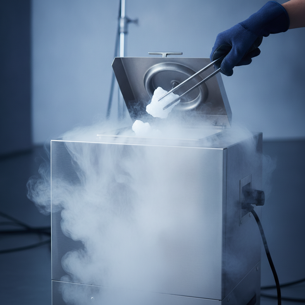 Detail shot of a professional dry ice fog machine prepared for a first dance on clouds at a GTA wedding