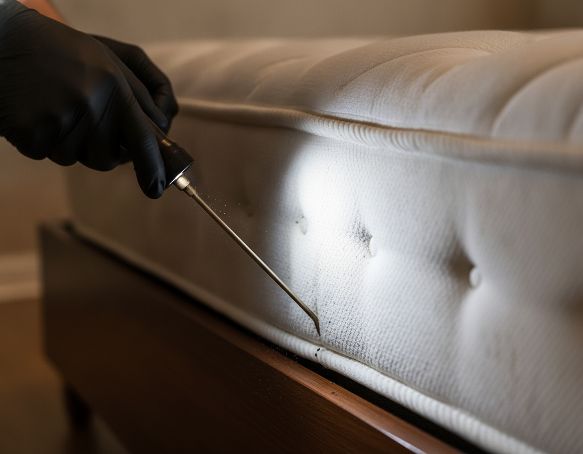 Precision indoor crack-and-crevice application for bed bug control under a 3-month warranty in an Oshawa home