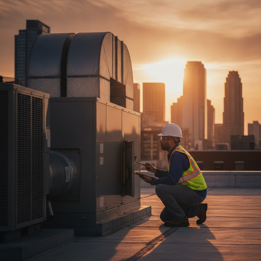 Commercial rooftop HVAC inspection in the GTA by a home and building inspector