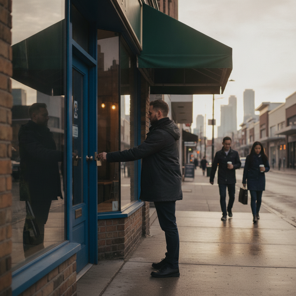 Entrepreneur opening a Scarborough storefront after completing Ontario provincial incorporation and city permits