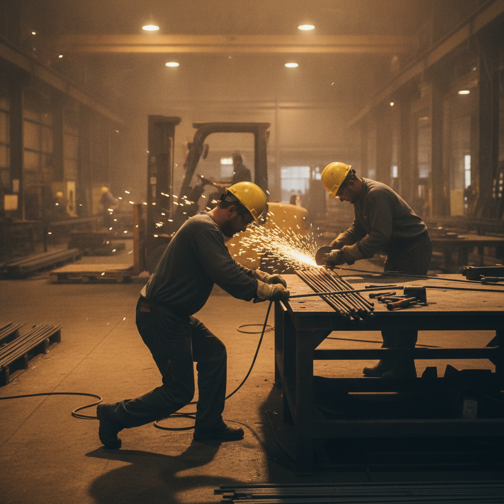 Shop team bending and tying CSA-sized reinforcing steel for a Woodbridge project