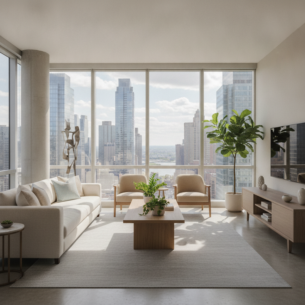 Bright Canadian apartment living room used in apartments for rent and houses for rent listings on Houseup