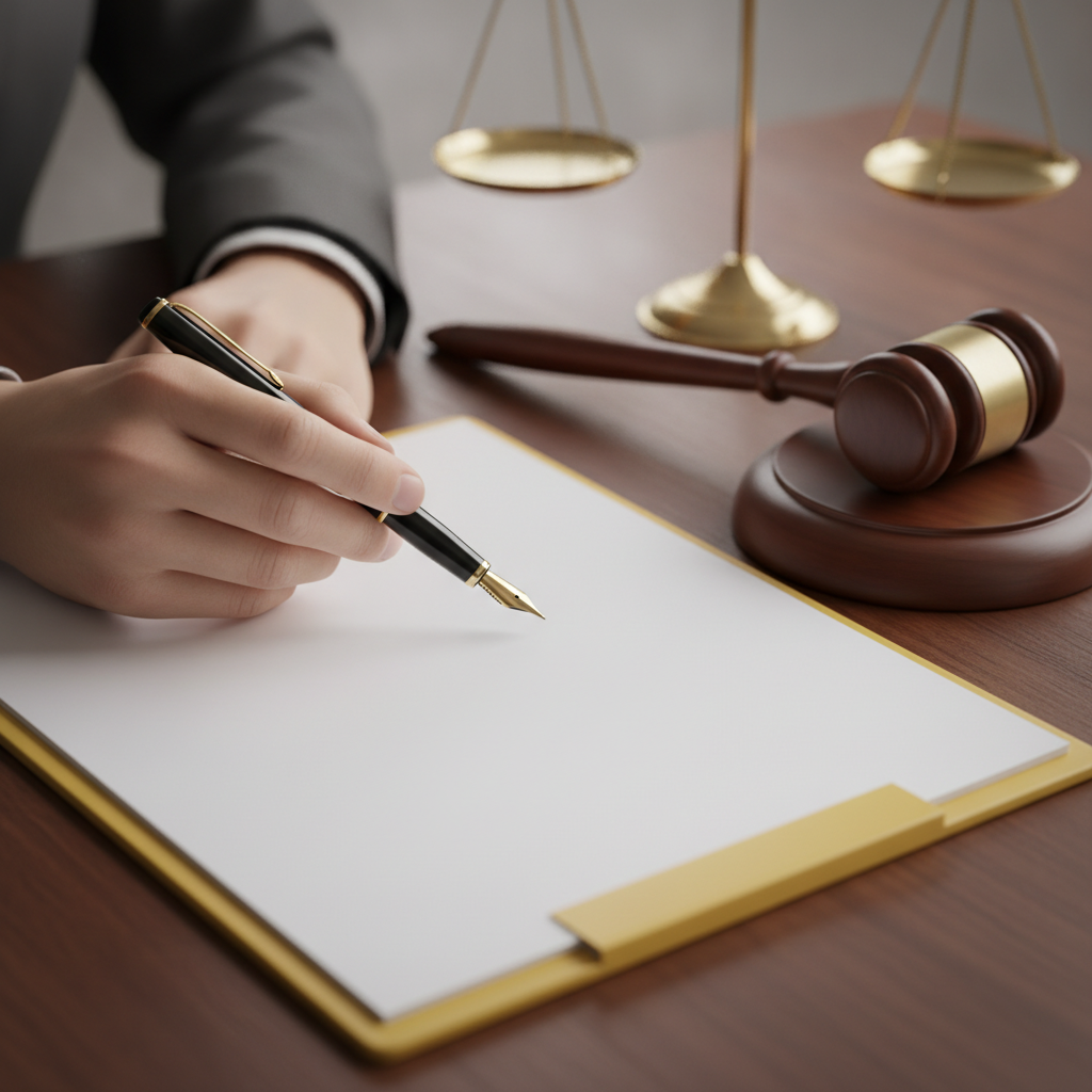 Close-up of Ontario family law paperwork with gavel and scales, illustrating family law and legal aid decisions
