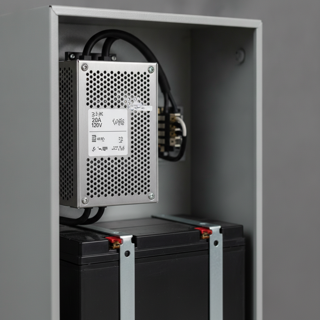 Access control power supply can with 120V 20A feed, bonding, and 12V batteries for reliable access control system installation