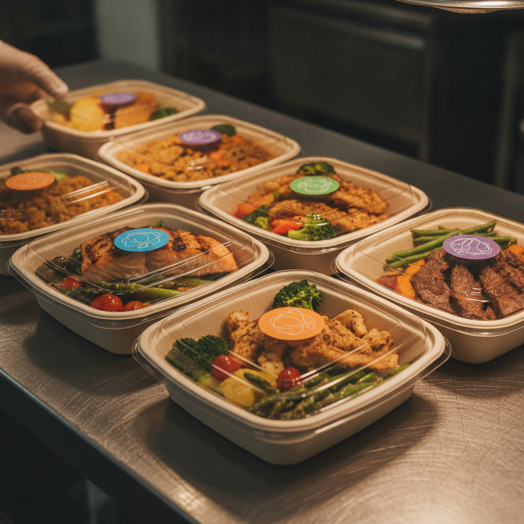 Individually packaged office lunches with clear dietary labeling for corporate catering in Woodbridge