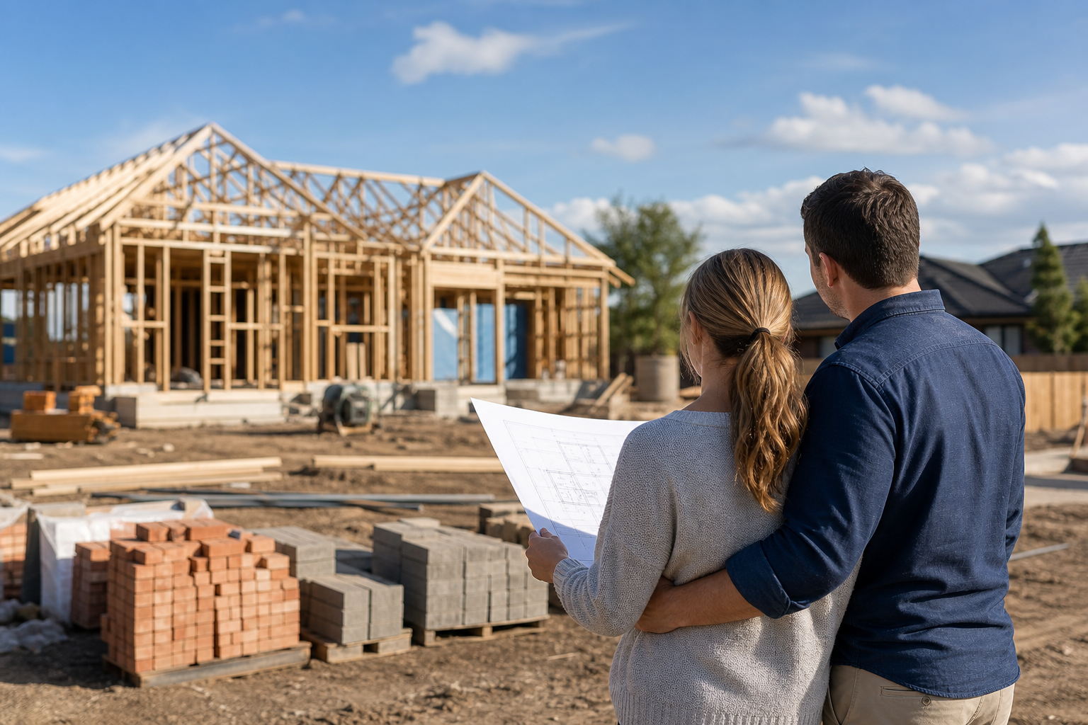 What are the home building loan stages?
