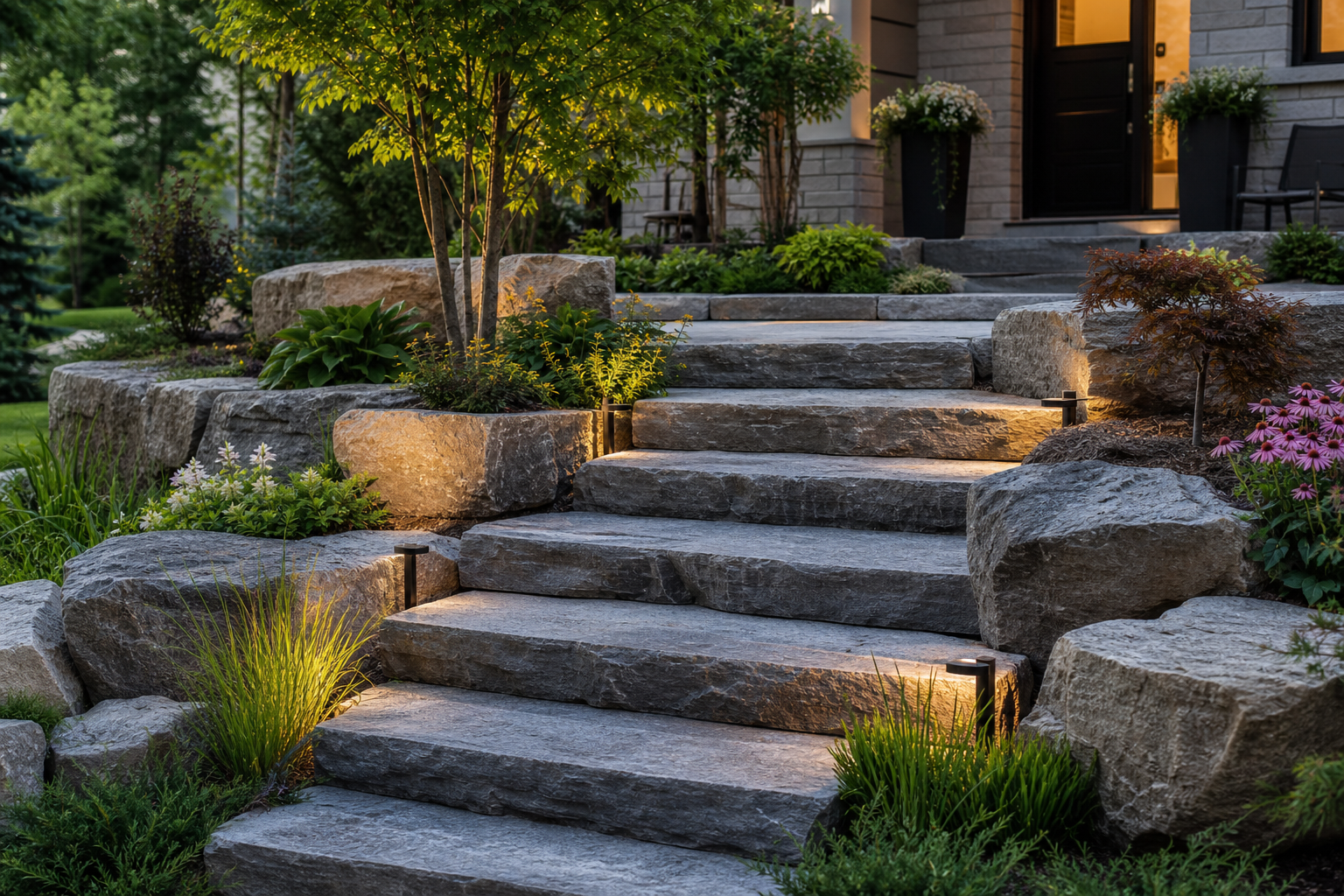 7 armour stone steps ideas for Mississauga yards