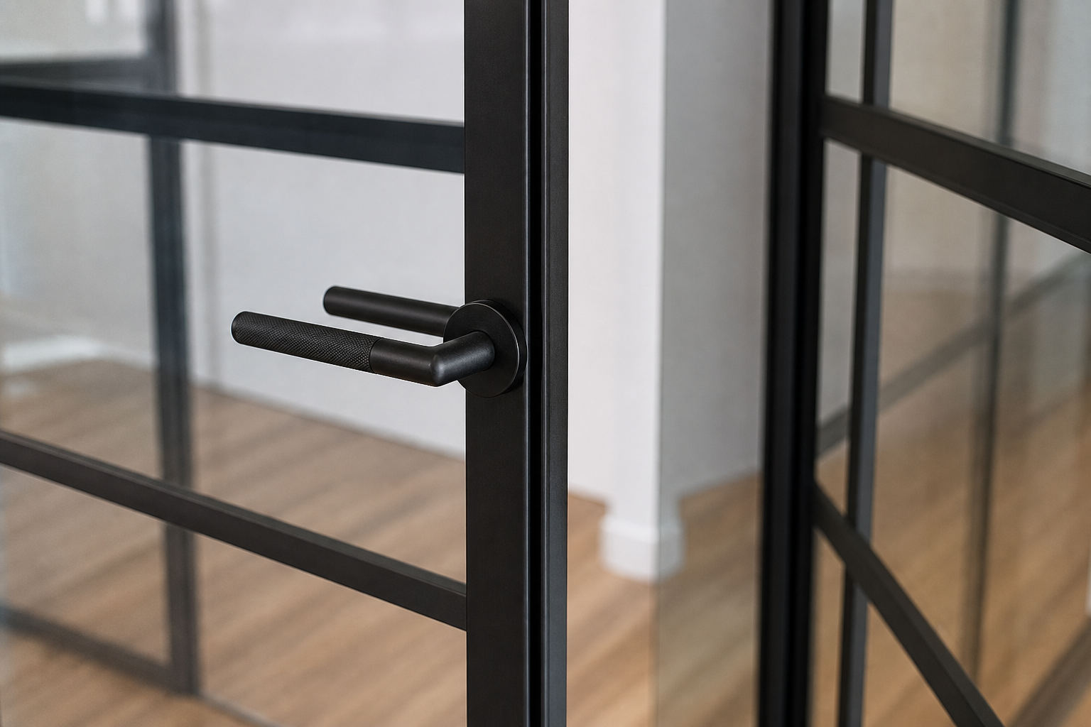 Common types and construction options — interior glass doors