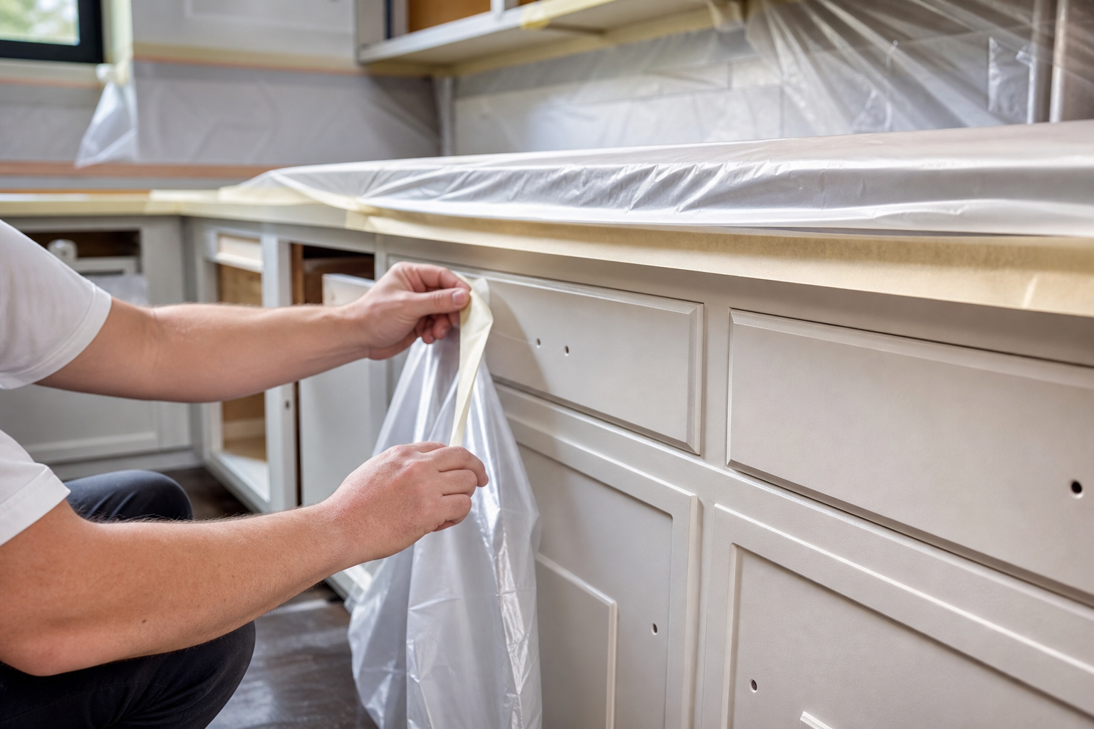 Homeowner checklist: what to prepare and what the contractor handles — cabinet respraying process