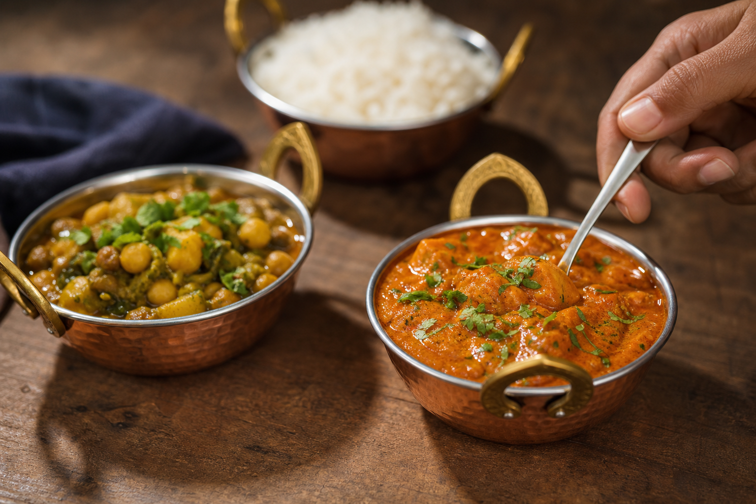 Step 3: Choose protein or vegetarian options and check allergy flags — Signature curries