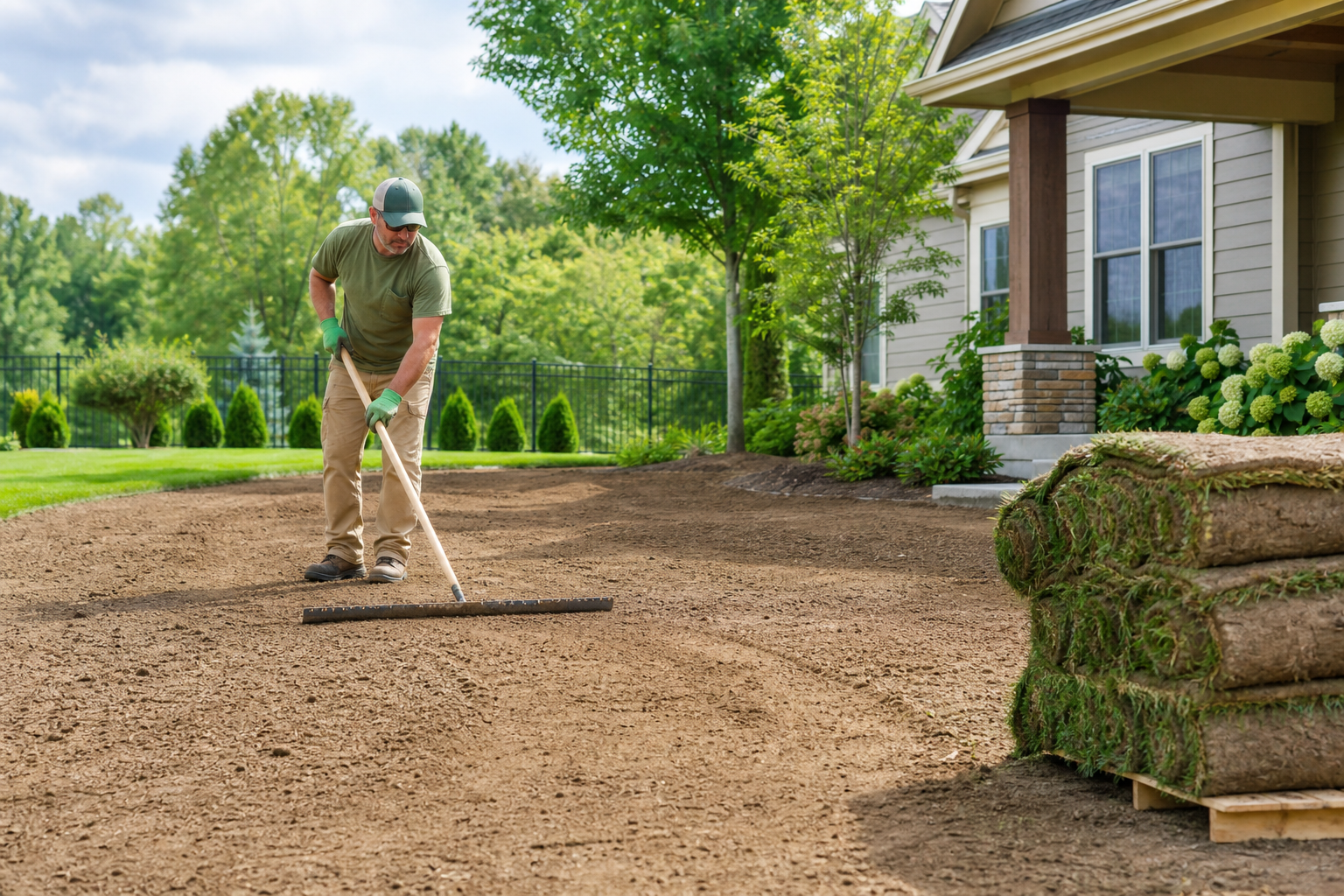 How much grading before sod installation does your yard need?