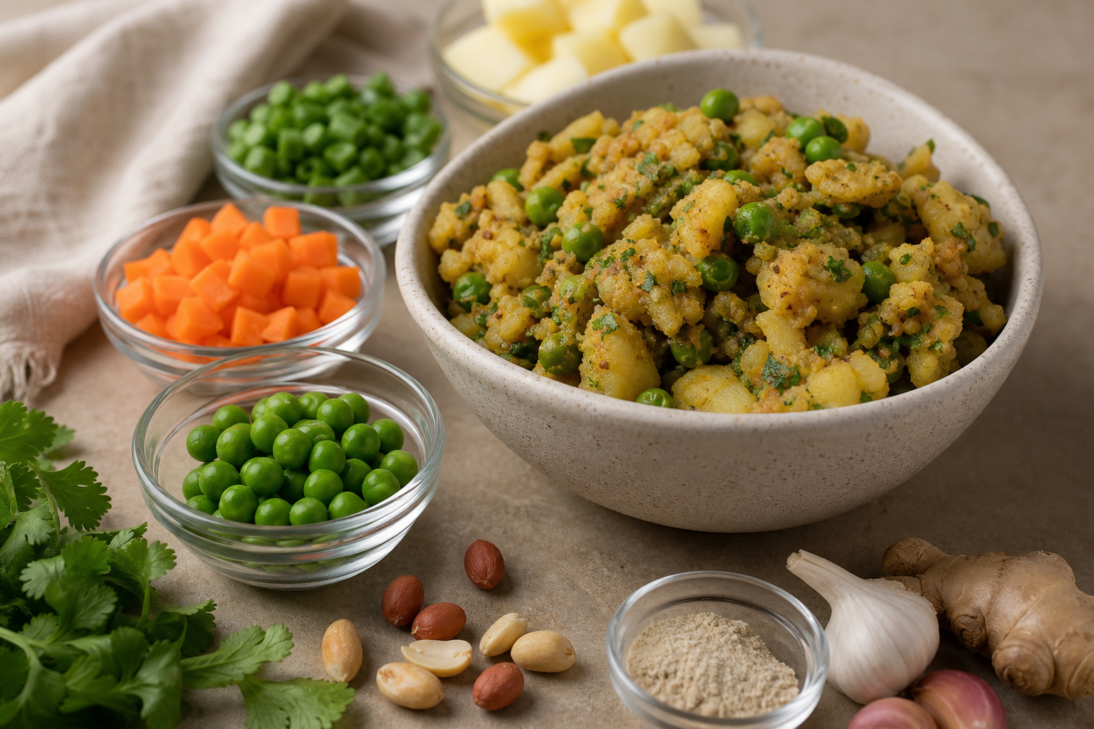 Dietary and allergen flags to check — vegetable samosa filling