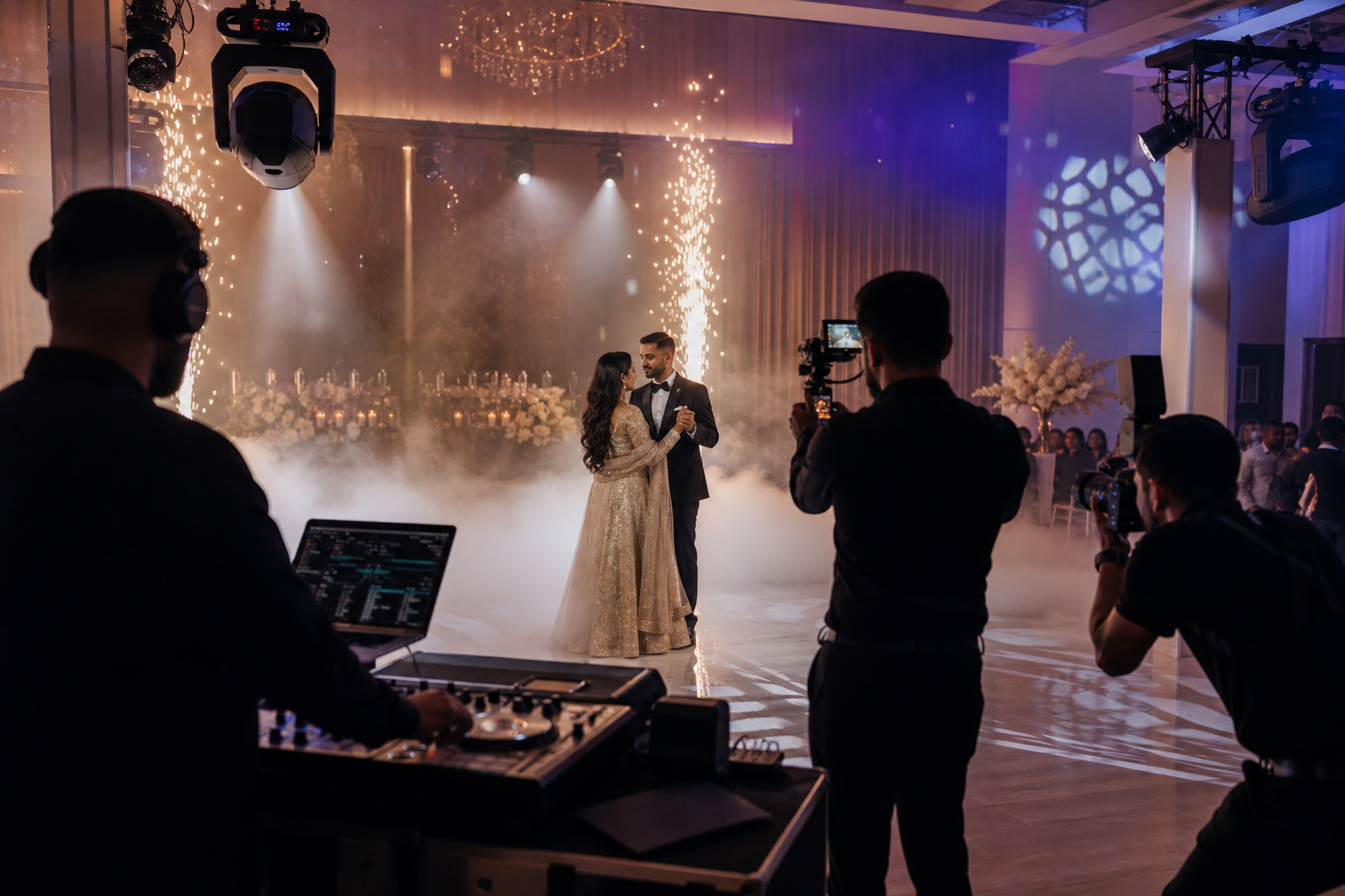 How to coordinate photo and cinematic video with the DJ, lighting, and special effects — photo and cinematic video