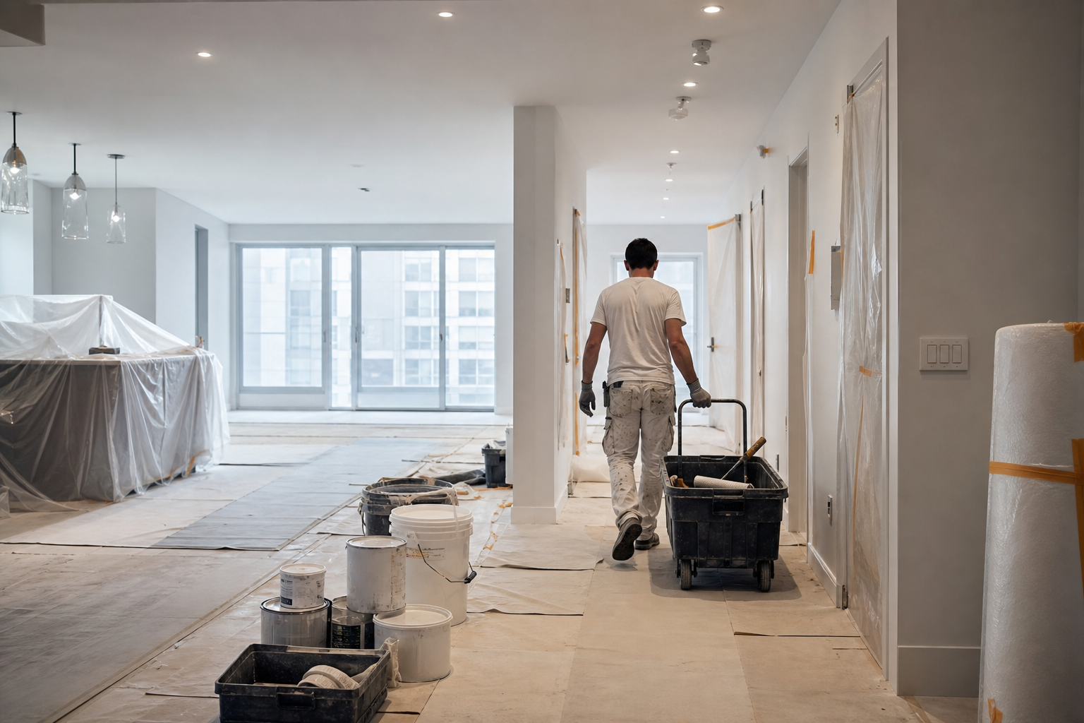 On-site logistics, disruption and damage responsibility — interior painting for condos Victoria BC
