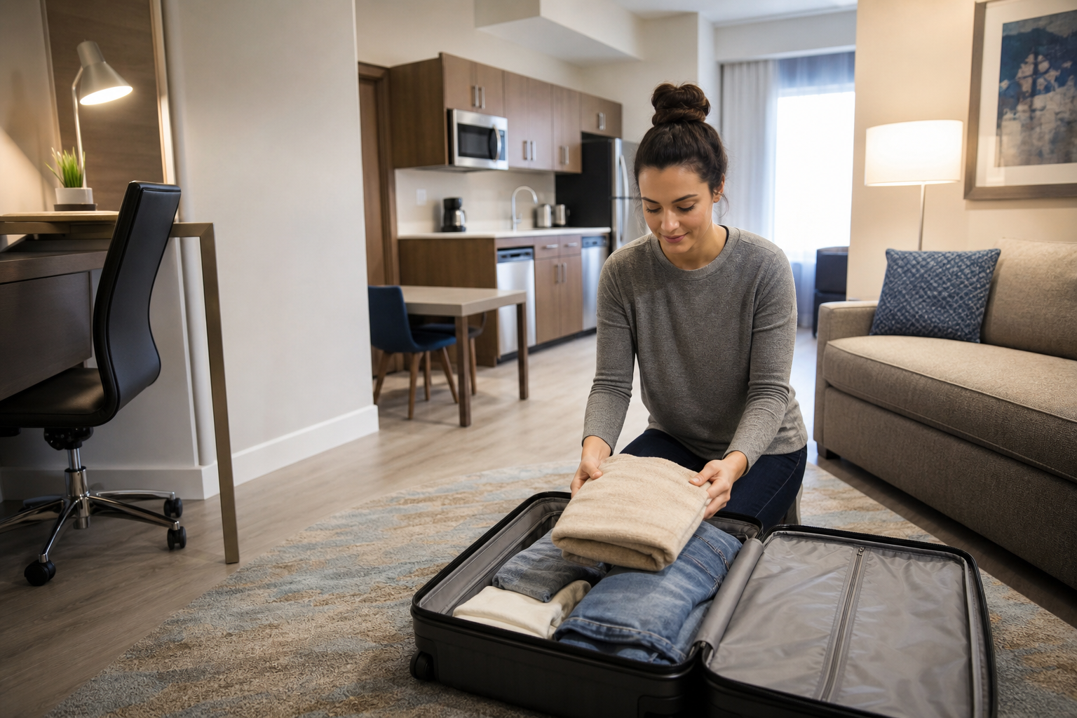 practical checklist for a month-long stay — extended stay suites with full kitchens OKC