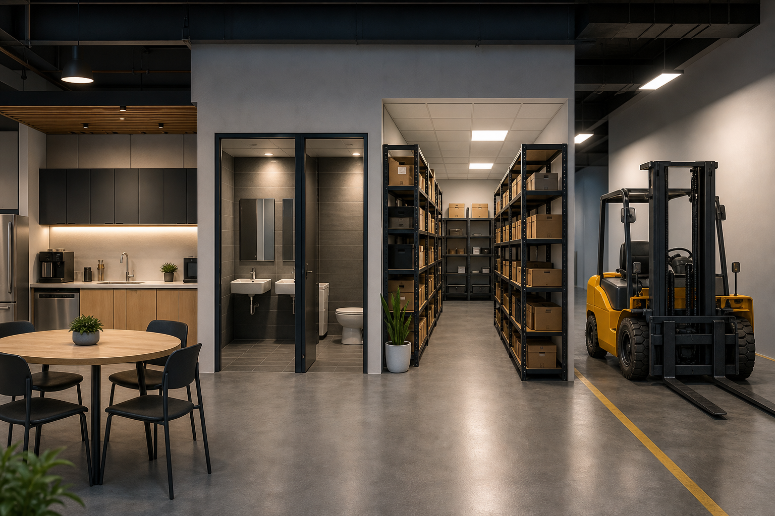 Pantry, washrooms, storage, and heavy equipment: placement and remedies — vaastu for office setup checklist