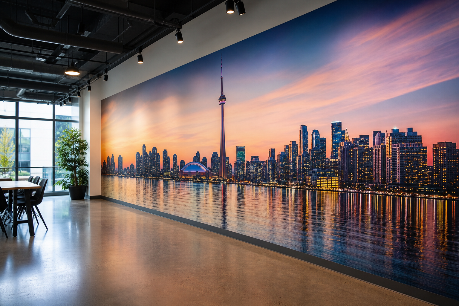 UV wall printing Toronto for branded spaces, murals, and feature walls