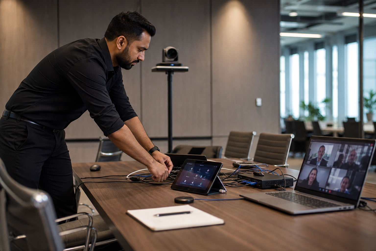 Step 5: network, power and a rehearsed troubleshooting flow — conference room setup tips