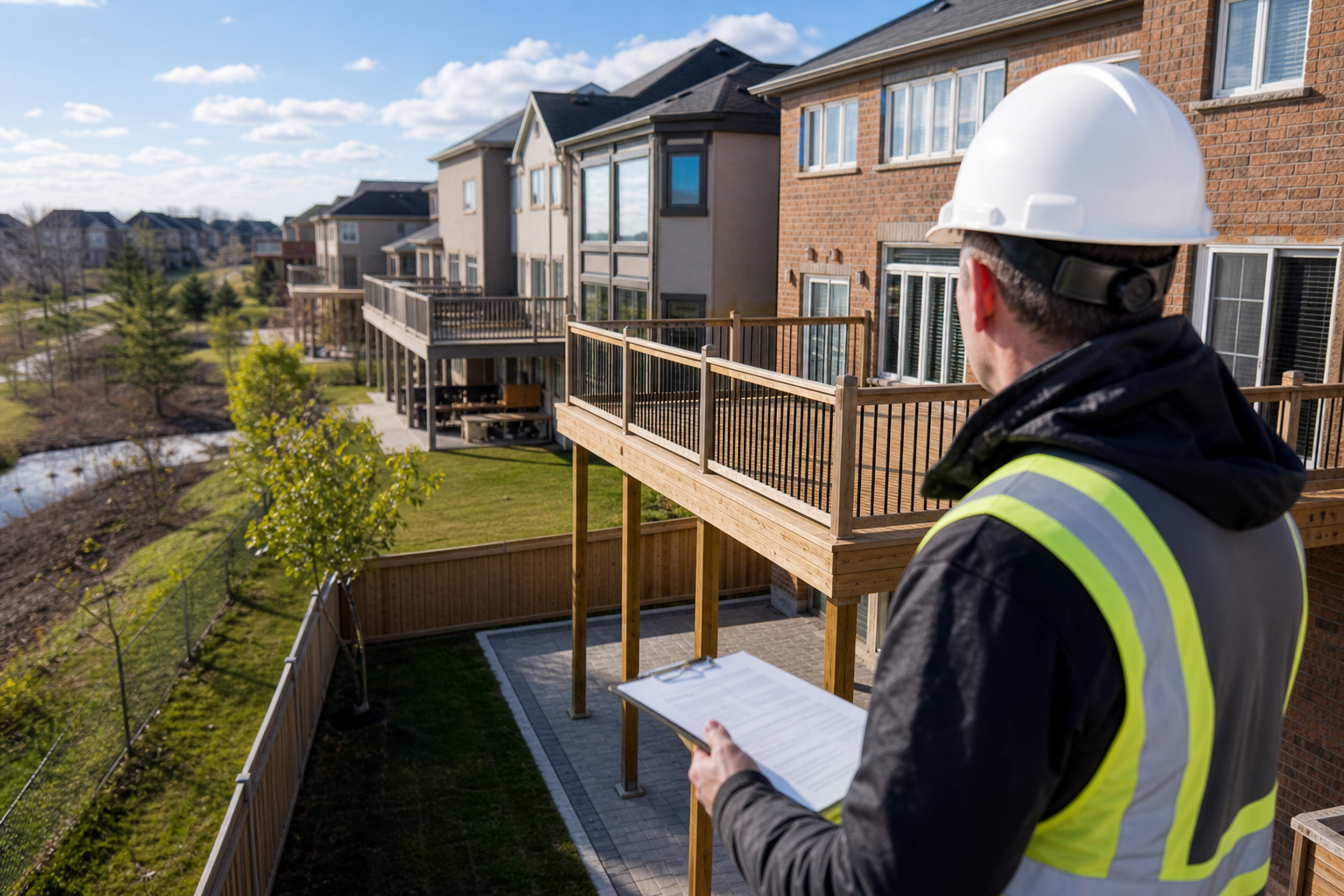Permits, walkout decks, and GTA specifics — deck and railing safety