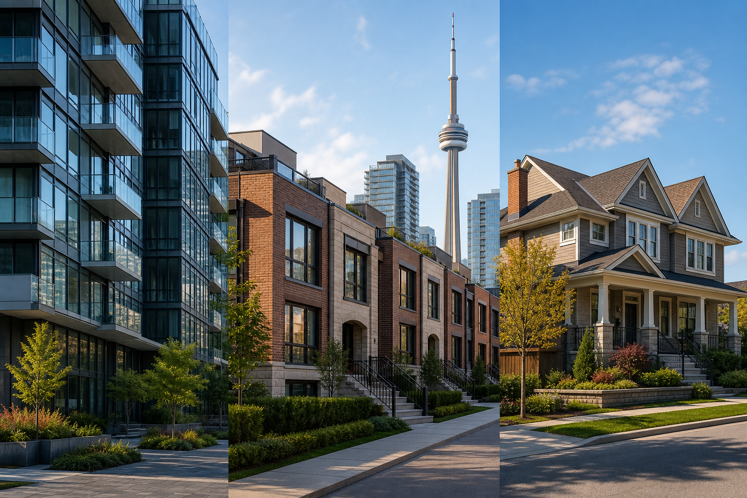 Compare Toronto homes for sale: condos vs townhouses vs detached
