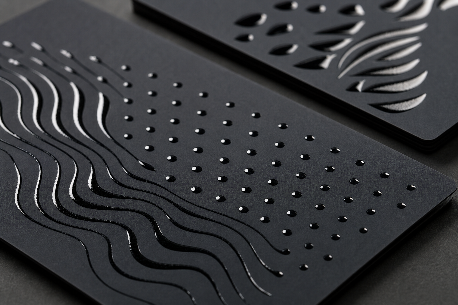 Design rules and recommended coverage for raised spot UV — raised spot uv business cards