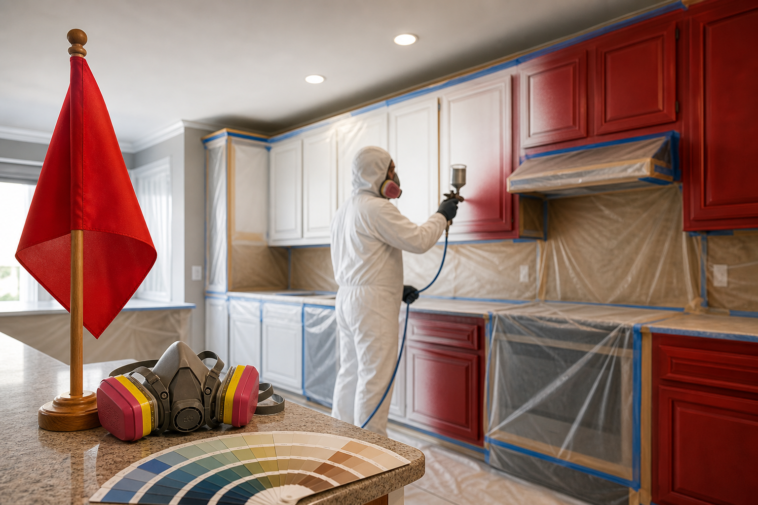 Kitchen cabinet spray painting red flags and questions to ask