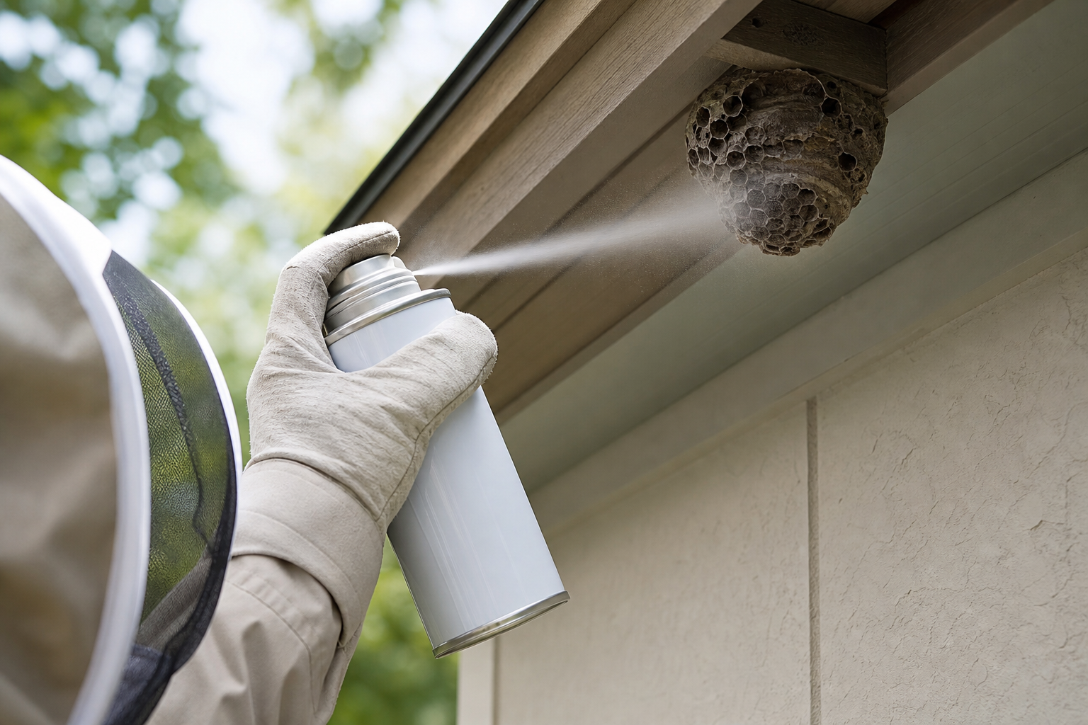 3. Use insecticide sprays safely: timing, product choice, and weather — wasp control safety tips