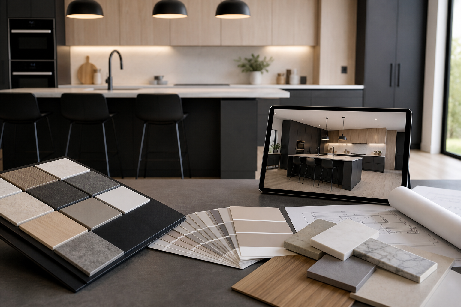 Which questions should you ask before hiring 3D kitchen design services? 3 Material samples, colour accuracy, and the limits of photoreal renders — 3D kitchen design services