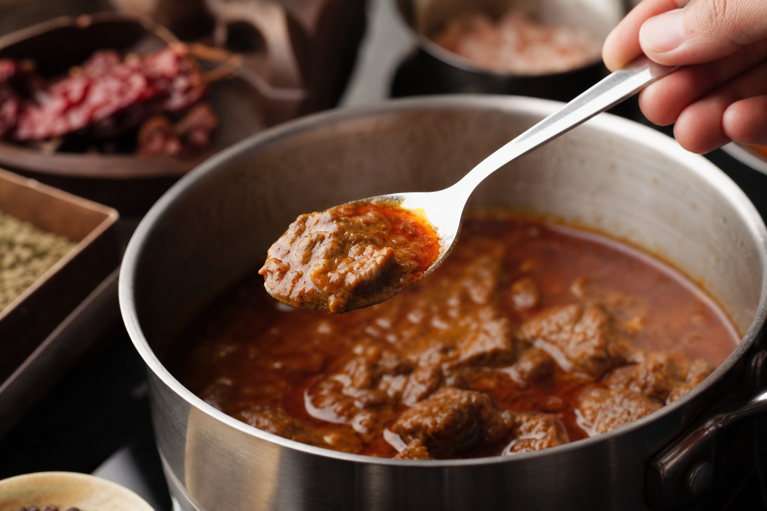 Heat, salt and allergen checks to prevent surprises — beef curry spices