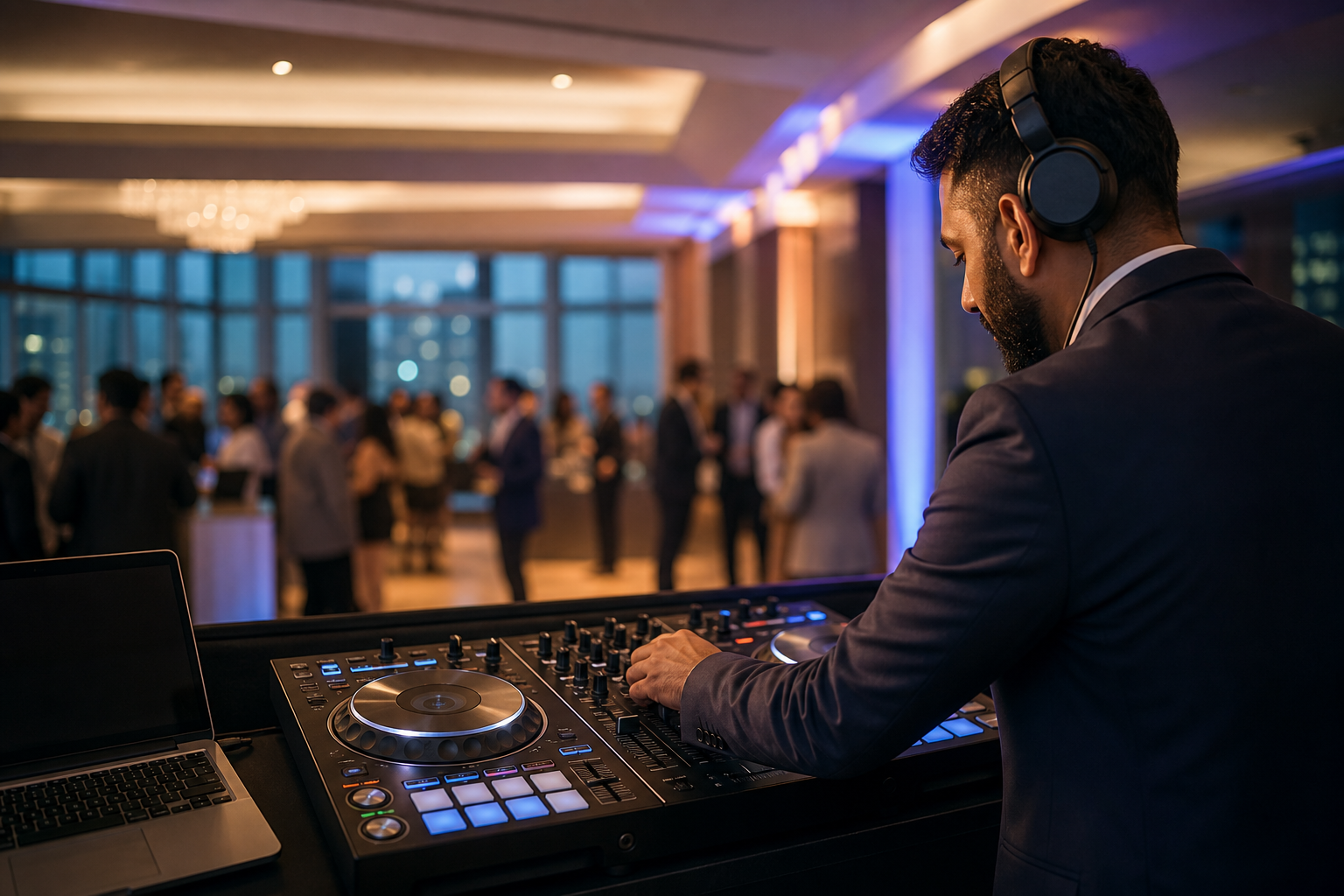 Which five-segment approach works for corporate DJ playlist planning?