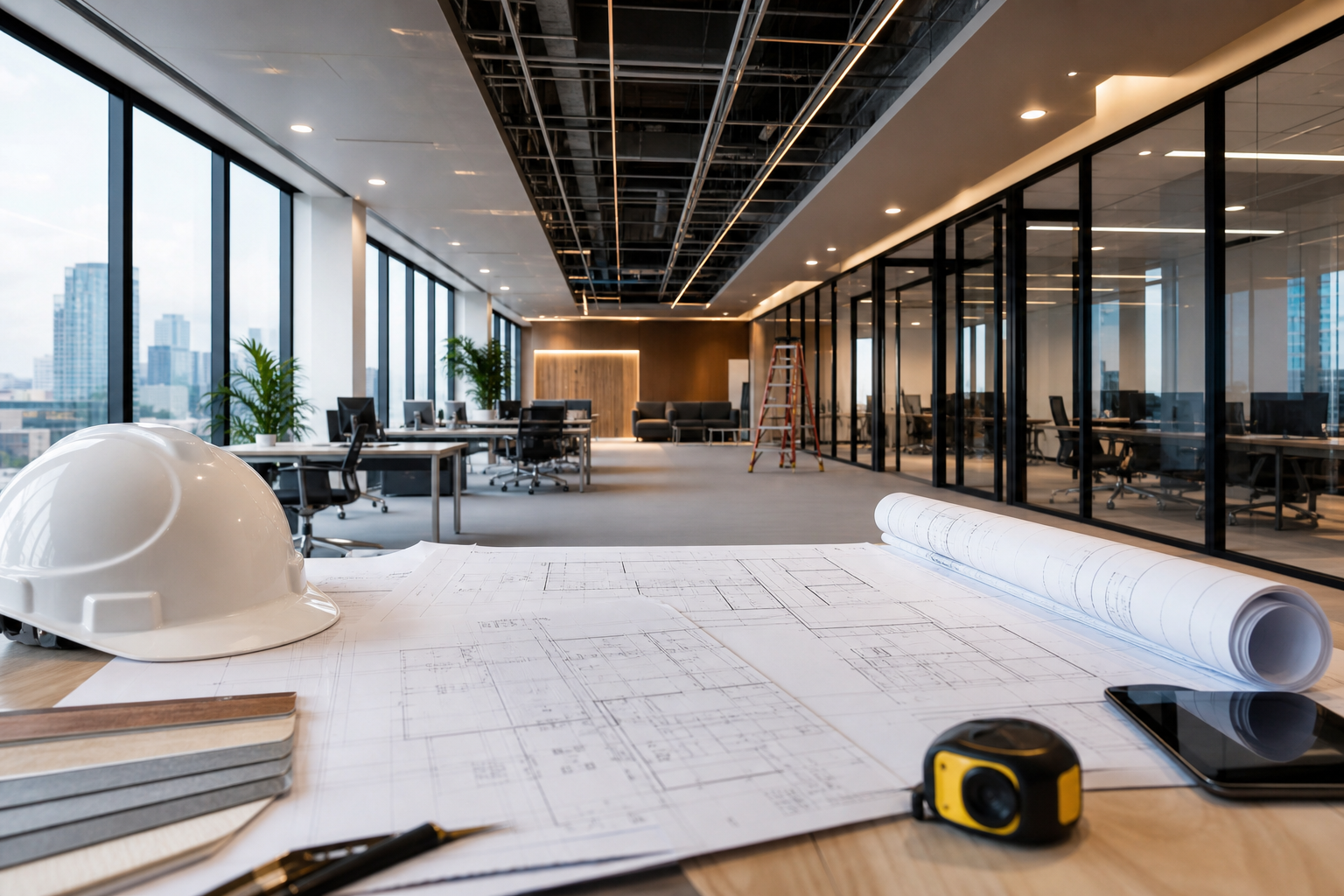 7 parts of a commercial office renovation checklist compared